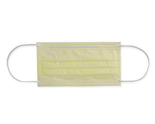 AMD Ritmed® Distech™ Masques de style à plis avec attaches auriculaire (50) Jaune