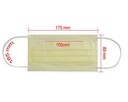 AMD Ritmed® Distech™ Masques de style à plis avec attaches auriculaire (50) Jaune