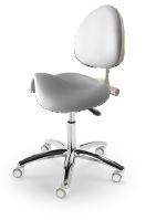 NAMROL® CORSA-L Tabouret « en forme de selle » réglable avec dossier