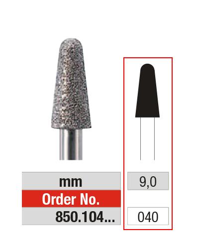 EDENTA® Fraise conique ronde en diamant - grain moyen