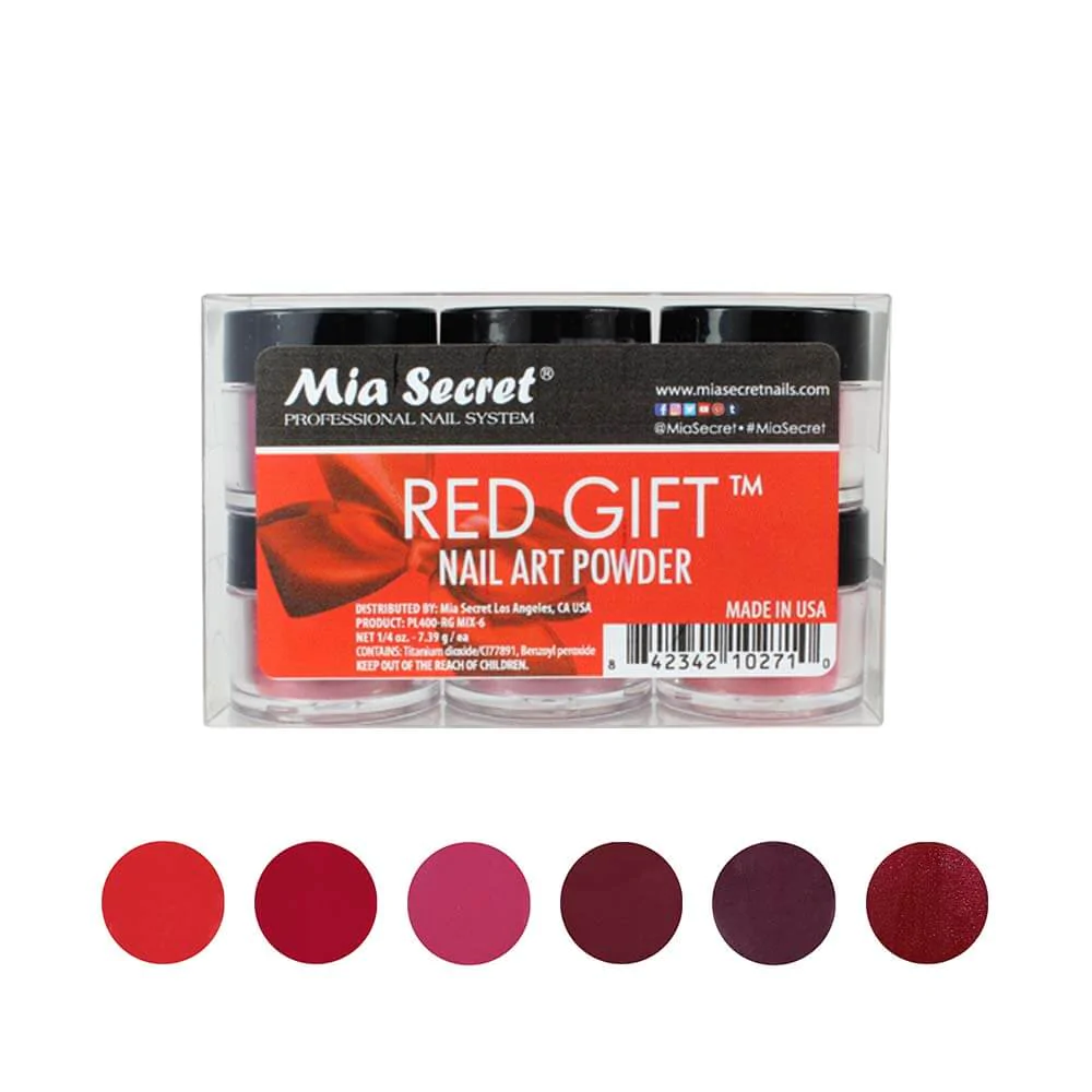 MIA SECRET® Poudre acrylique Collection Rouge (6 x 1/4oz)