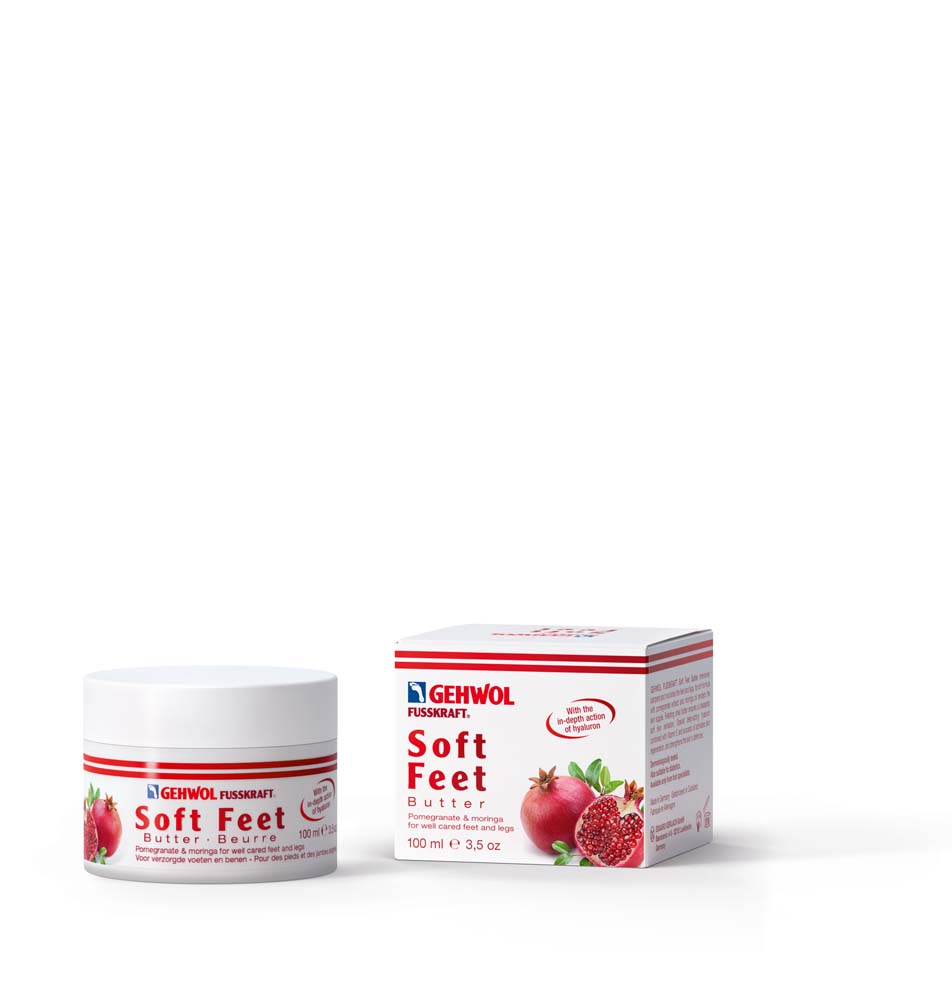 [GE161290601-12] GEHWOL® FUSSKRAFT® Soft Feet - Beurre pour pieds et jambes - Pomegranate & Moringa 100 ml