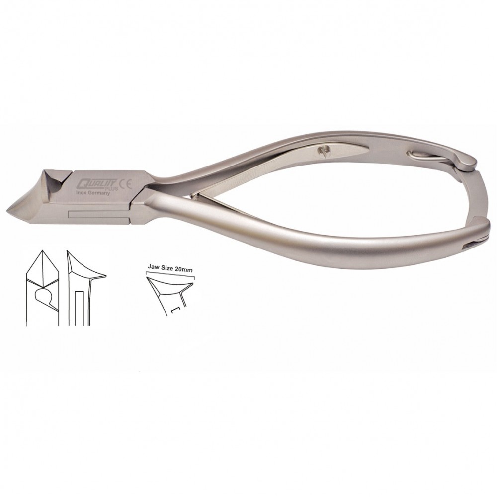 [1Q402] QUALITY PLUS® - Pince à ongles à double ressort - Mors oblique double