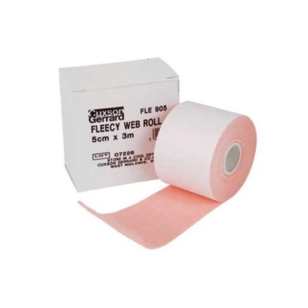 HAPLA® Fleecy Web - Rouleau de cotton adhésif hypoallergénique (5cm x 3m x 2mm)