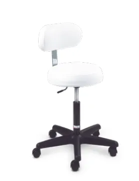 ÉQUIPRO® TABOURET ROND PNEUMATIQUE blanc, noir et bleu marine.