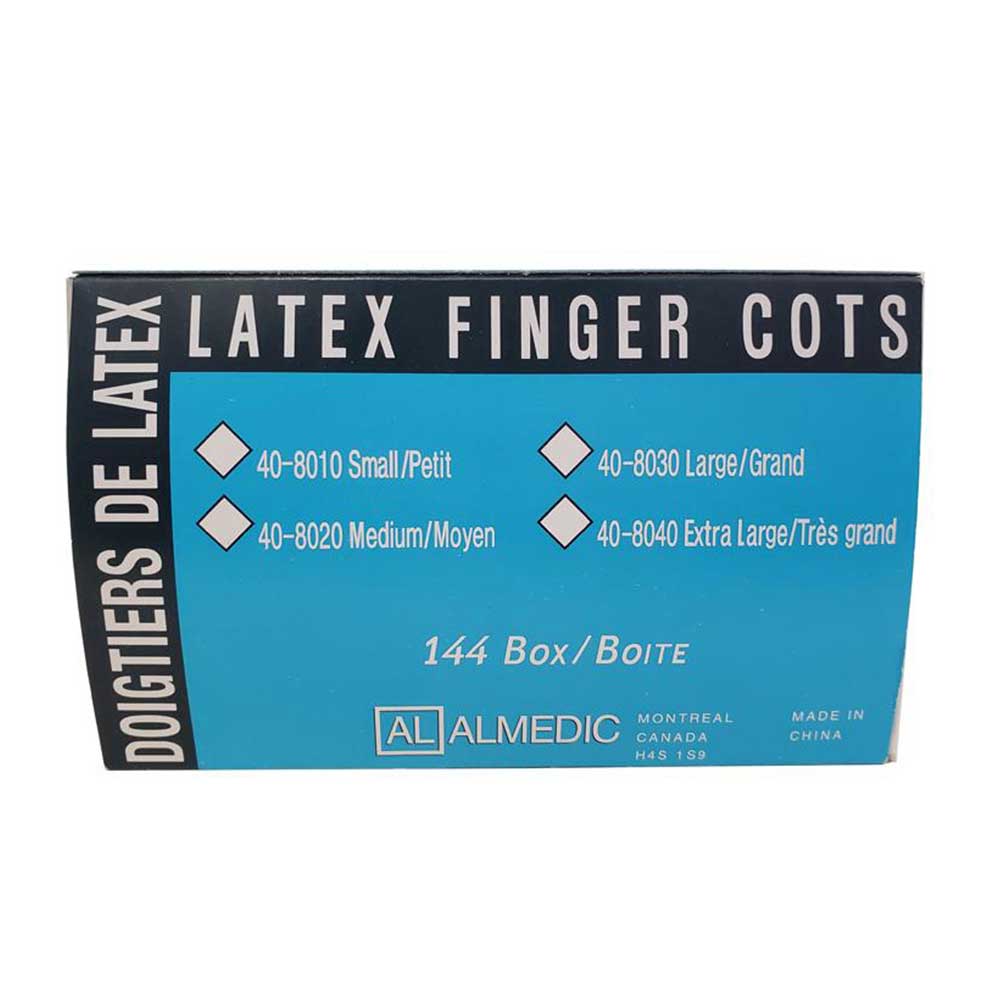 [240-8020] ALMEDIC® Doigtiers en latex (144) Moyen