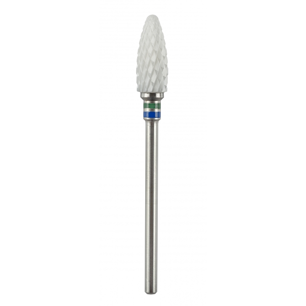 [2EK5251060] EDENTA® Large bud shaped ceramic bur - coarse cross cut (bleu & green tag)