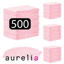 [52002] AURELIA - Bavettes (3 plis) 2 plis de papier & 1 pli de polyéthylène (500) ROSE