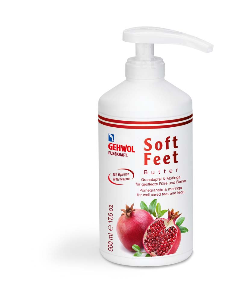 [GE151291100] GEHWOL® FUSSKRAFT® Soft Feet - Beurre pour pieds et jambes - Pomegranate & Moringa 500 ml