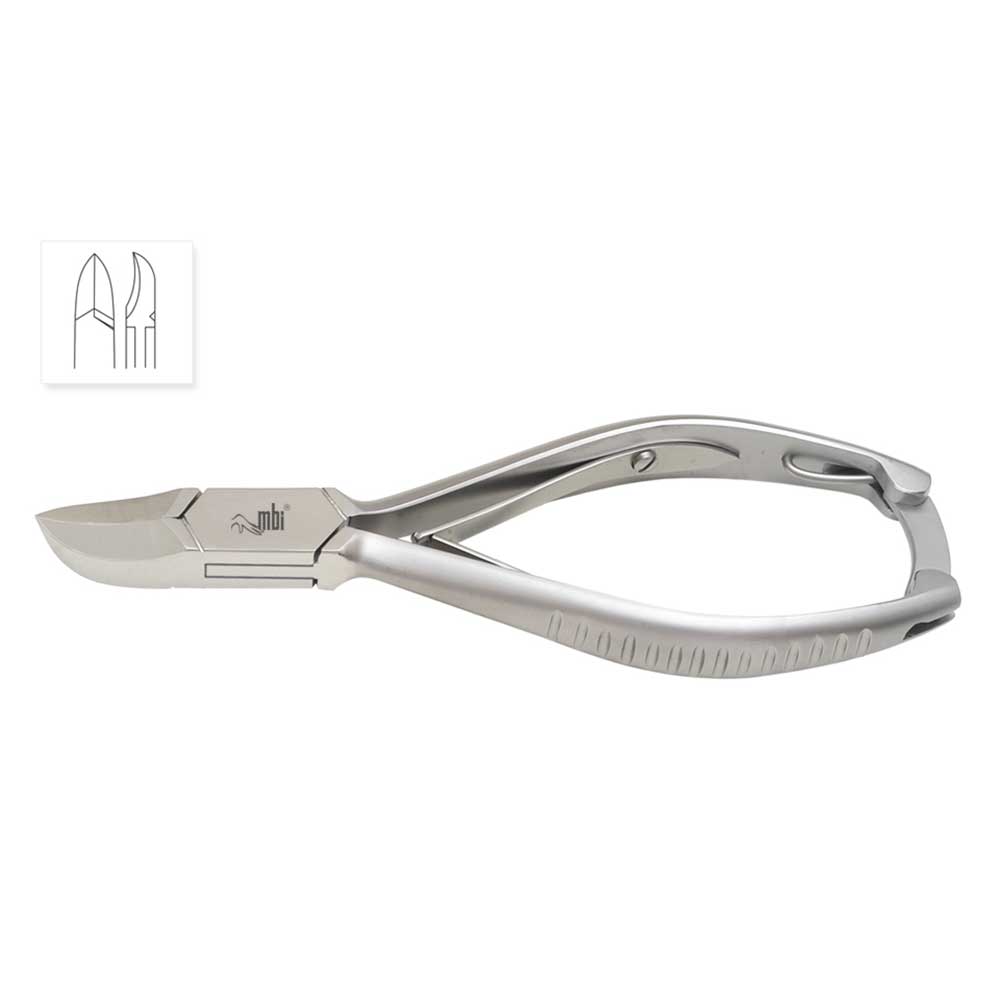 [1MBI-203] MBI® Pince à ongles à double ressort - mors concave - 5½ pouces