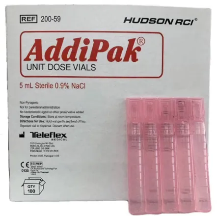 ADDIPAK® Solution de chlorure de sodium  (NaCl) 0.9% 5ml (100/pqt)
