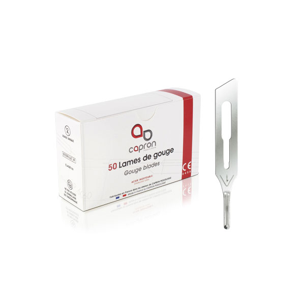 [13002-1] CAPRON® Lames de gouge en acier inoxydable (1)