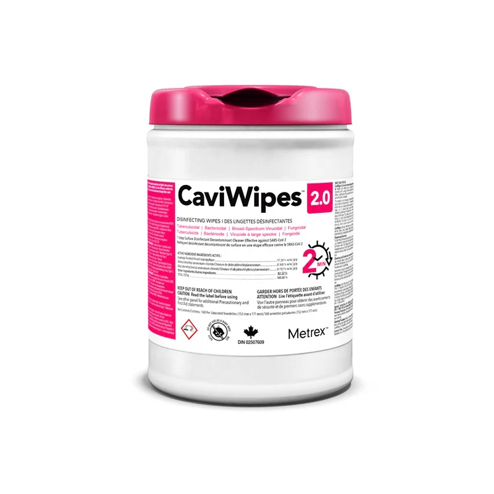 CAVIWIPES  Metrex - Disinfecting Wipes 160 Sheets –  2-Minute Contact Time