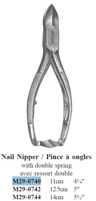ALMEDIC® Double-spring nail nipper, 12.5 cm (5")
