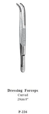 [1P-226] ALMEDIC® Pince à pansement, courbe, 8 pouces