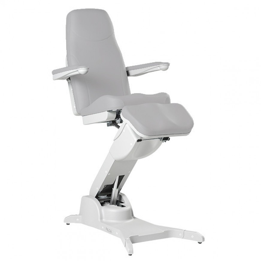 BENTLON® Fauteuil Podo Platinum TELE avec double support pour les jambes et les bras - Gris