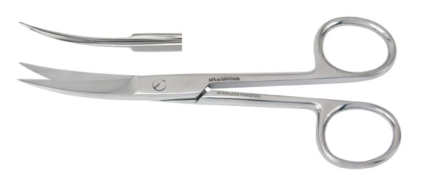 MILTEX®  VANTAGE® Ciseaux à lames courbées (4½ pouces) à bouts pointus