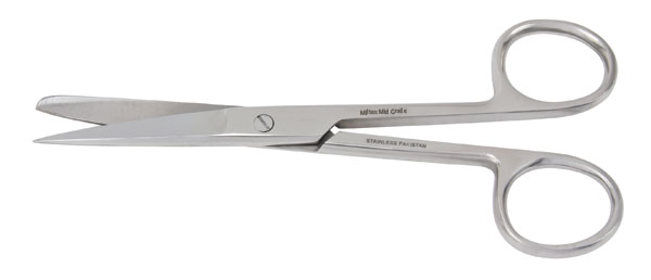 [1V95-12SB] MILTEX® VANTAGE® Ciseaux droits (4½ pouces) à bouts pointus et ronds