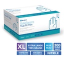 [5MED1185E XGRAND BLE] MEDICOM® SafeBasics™ True Fit Thin™ Gants en nitrile texturés sans poudre - Très grand (300) Bleu