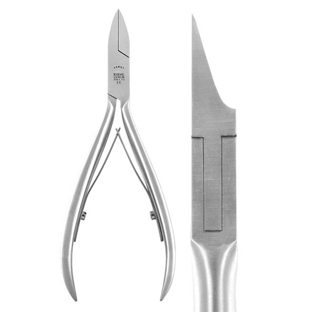 KIEHL® Pince à ongles - inox à mors droits forts très longs - 13 cm