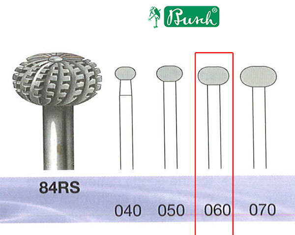 [284RS060] BUSCH® Fraise en acier inoxydable (ovale)