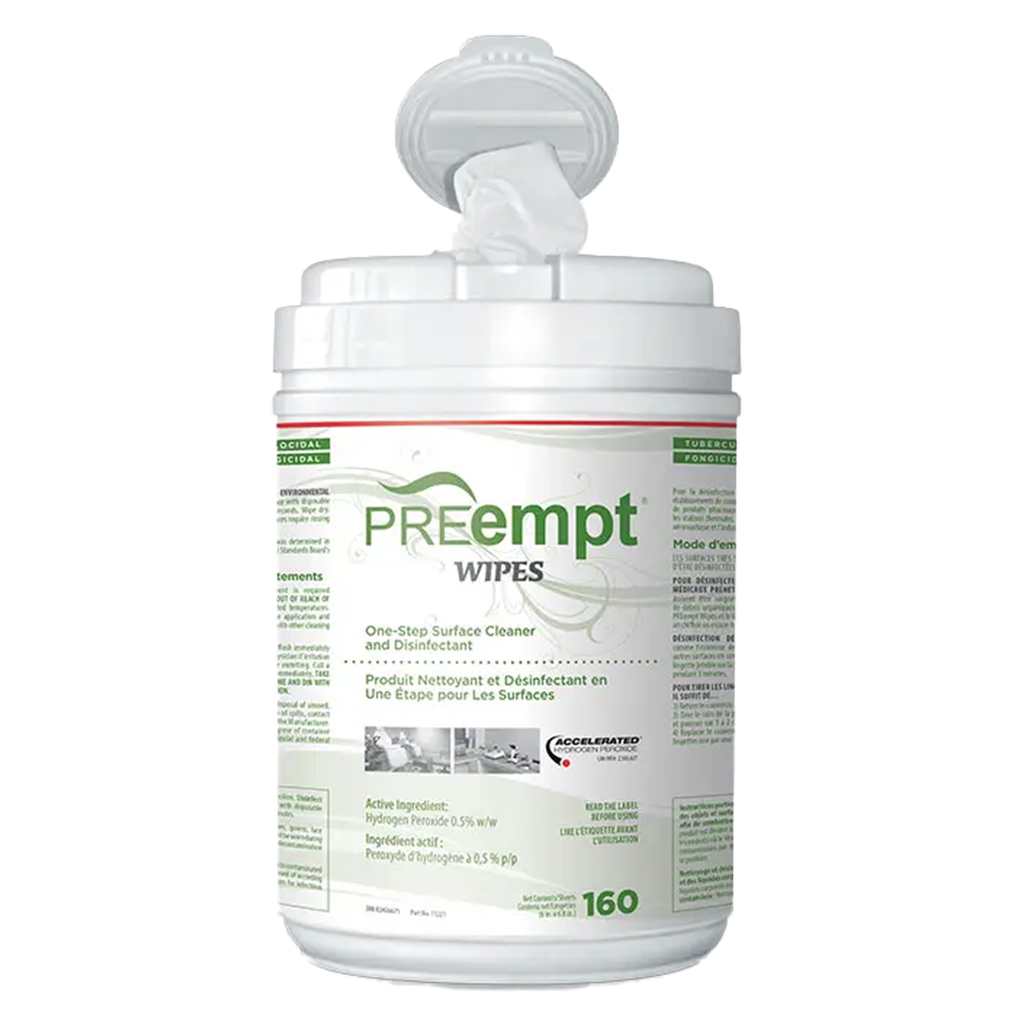 Lingettes désinfectantes PREempt® (160) 6" x 6,8" (Accel TB)
