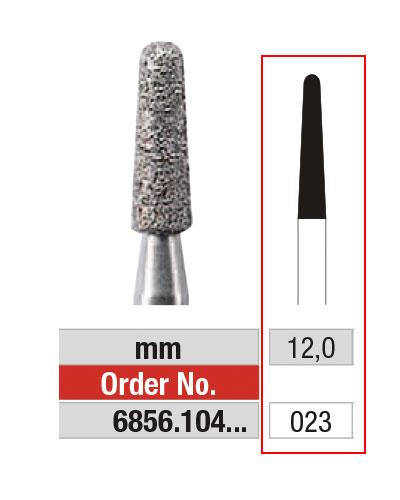[2E6856023] EDENTA® Fraise conique fine à bout rond en diamant - gros grain