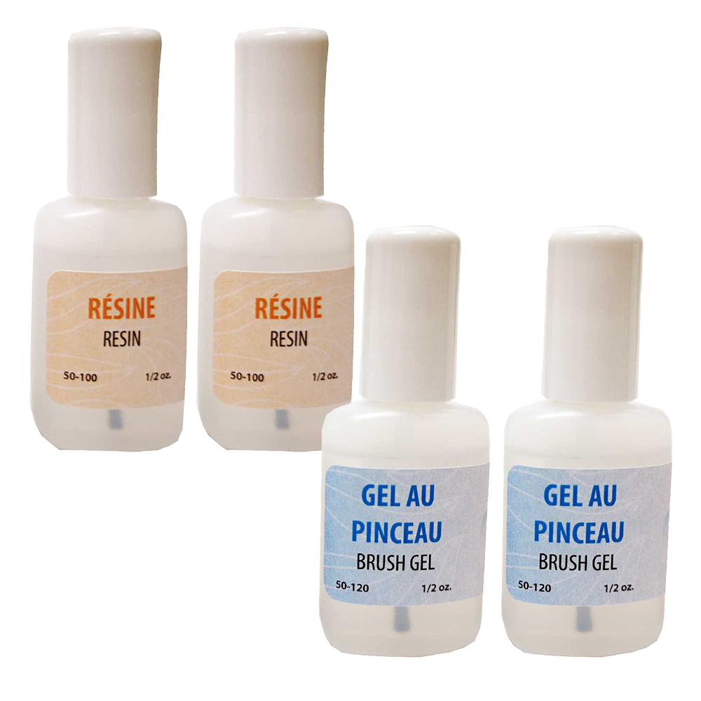 Promo 2 Résines au pinceau 1/2 oz & 2 Gels au pinceau 1/2 oz