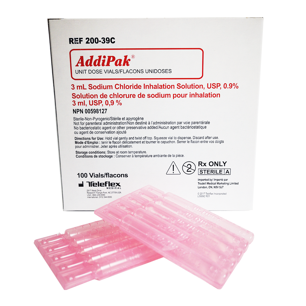 ADDIPAK® 0.9% Sodium Chloride (NaCl) Vials 3 ml (100 / pkg)