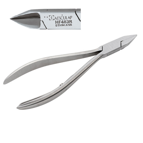 AESCULAP® Pince à  ongles à simple ressort - mors droit et pointu - 13 cm