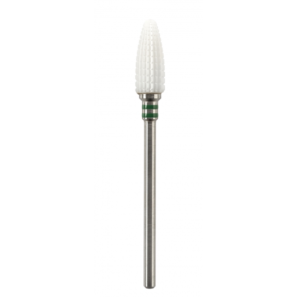 EDENTA® Fraise conique large en céramique - denture simple avec section transversale (bague verte)