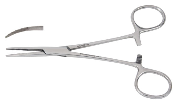 [1V97-38] MILTEX VANTAGE® Curved Hemostatic Kelly Forceps (5½'')