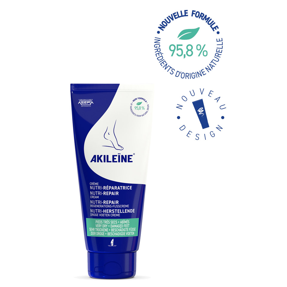 AKILÉÏNE® Crème Nutri-Réparatrice pieds très secs - 150 ml