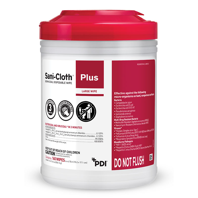 SANI-CLOTH® PLUS - Serviette germicide jetable (160/pqt)