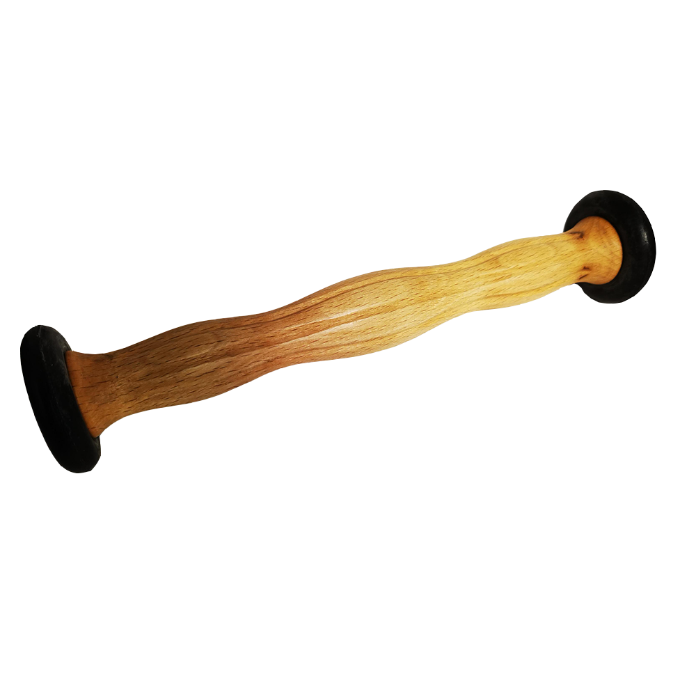Wooden massage roller