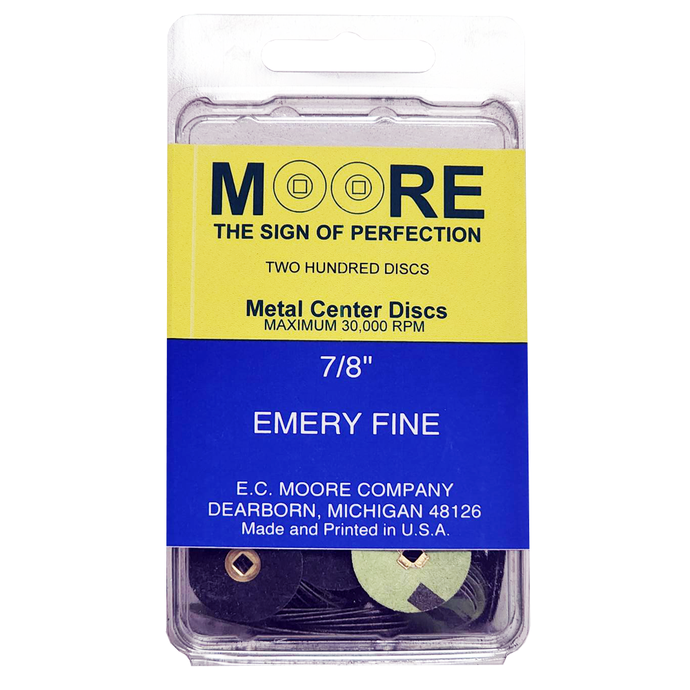 [78EFBB] MOORE'S -Emery discs 7/8 SNAP-ON - Fine (200)