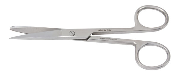 [1V95-12SB] MILTEX VANTAGE® Straight Blade Scissor (4½'') Sharp/Blunt Tip