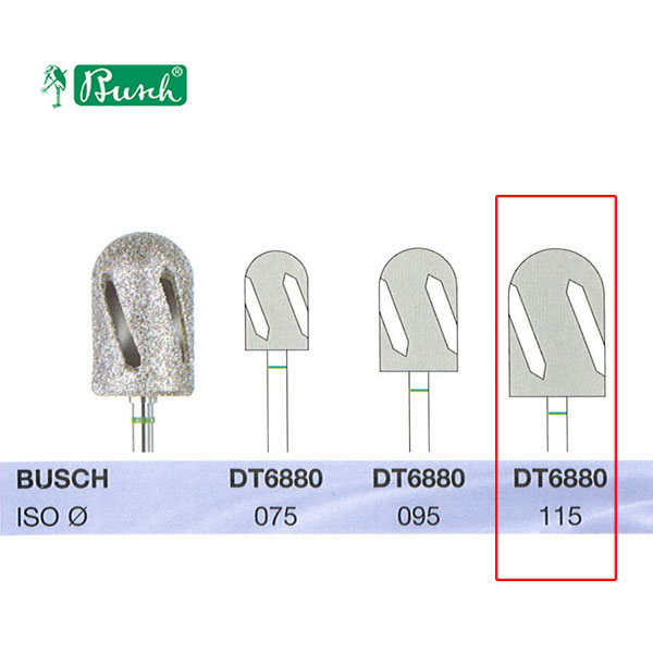 [2DT6880115] BUSCH® Diamond Bur - Coarse grit (DiaTWISTER)