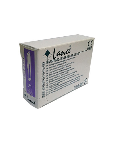 [1500021] LANCE® Lames en acier inoxydable (100) Nº21