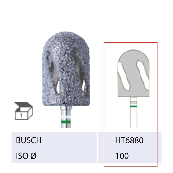 [2HT6880100] BUSCH® Diamond and Ceramic Bur - Coarse grit (Hybrid twister)