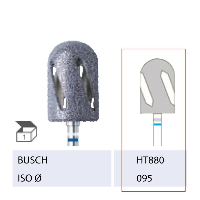 [2HT880095] BUSCH® Diamond and Ceramic Bur - Medium grit (Hybrid twister)