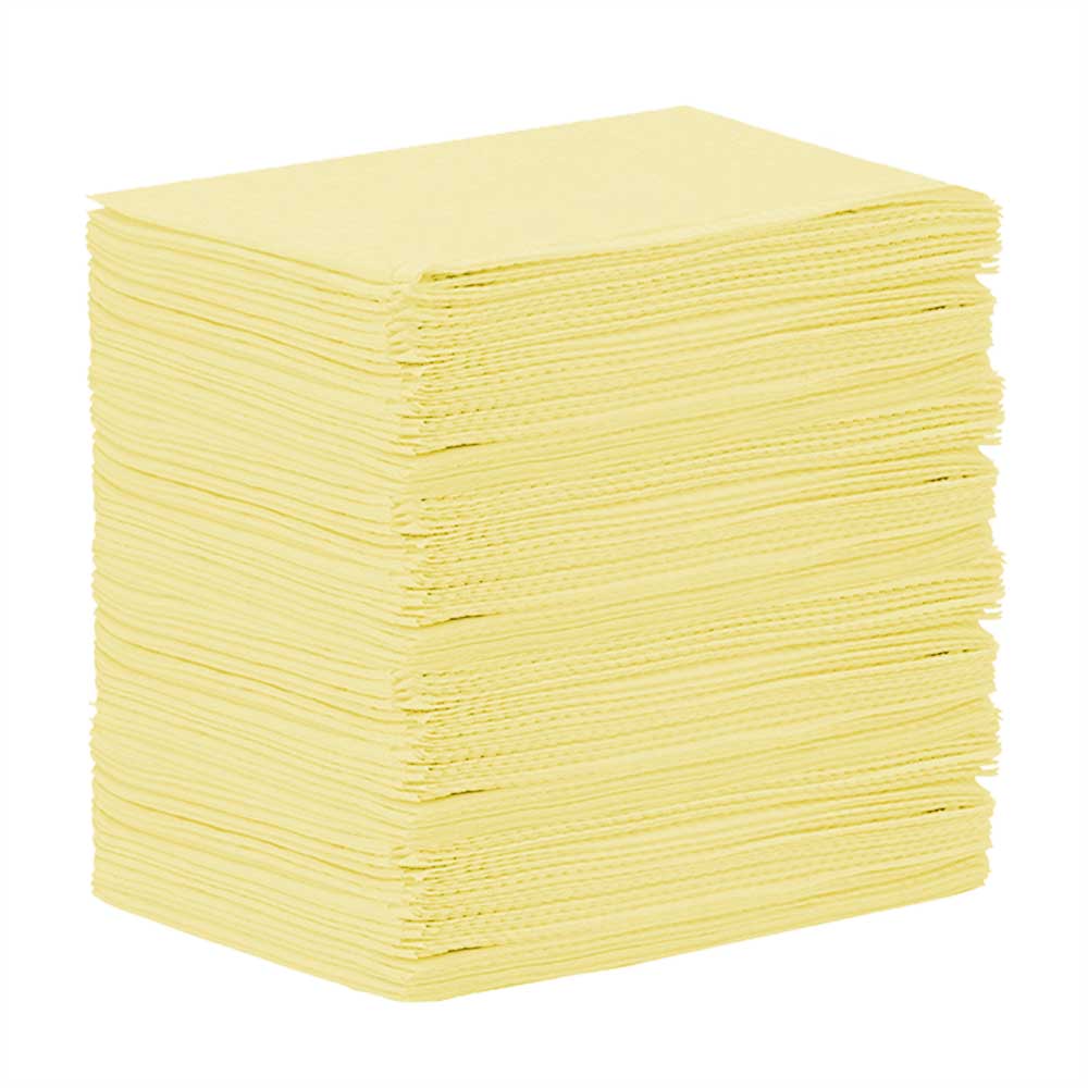 [5MED8284-1] MEDICOM® SafeBasics™ Dry-Back® Bibs (3-ply) 2 ply of tissue & 1 ply poly (125) Yellow