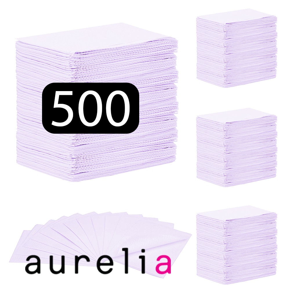[52003] AURELIA - Bibs (3-ply) 2 ply of tissue & 1 ply poly (500) LAVENDER